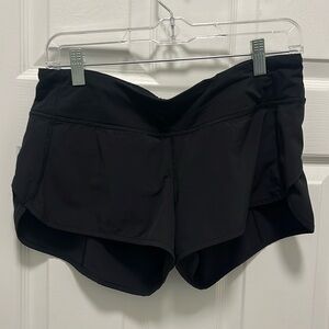 Lululemon speed up short. Size 6. Black